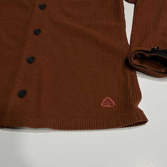 Nike ACG Corduroy Button Down Shirt Womens Size Medium Burnt Orange - Picture 4 of 8
